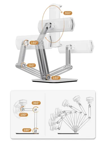מעמד שולחני לטלפון וטאבלט Cabletime CS22S CT-PS03-AS – אלומיניום / 5-14 אינץ'
