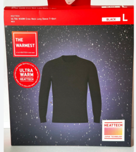 חולצה טרמית לגבר יוניקלו יפן UNIQLO HEATTECH Ultra Warm Crew Neck שרוול ארוך