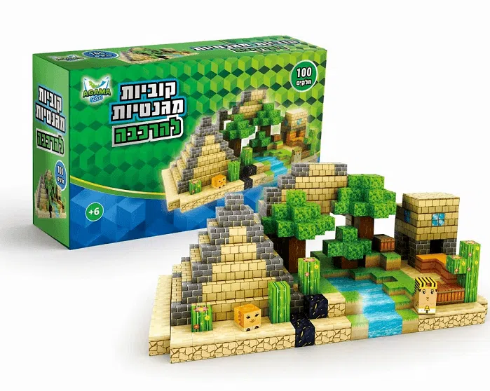 סט קוביות מגנטיות פירמידה – 100 חלקים