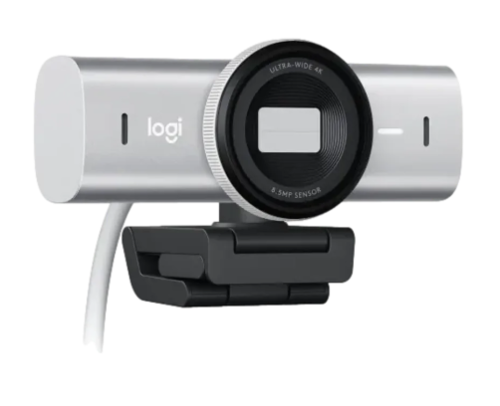 מצלמת רשת LOGITECH MX BRIO 4K ULTRA HD - צבע PALE GREY
