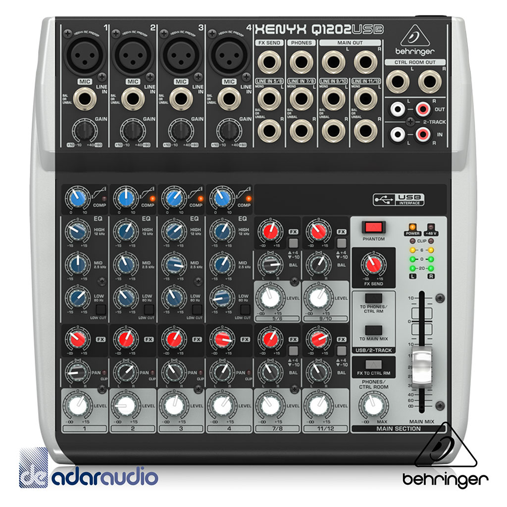 מיקסר דיגיטל-אנלוג BEHRINGER XENYX Q1202-USB