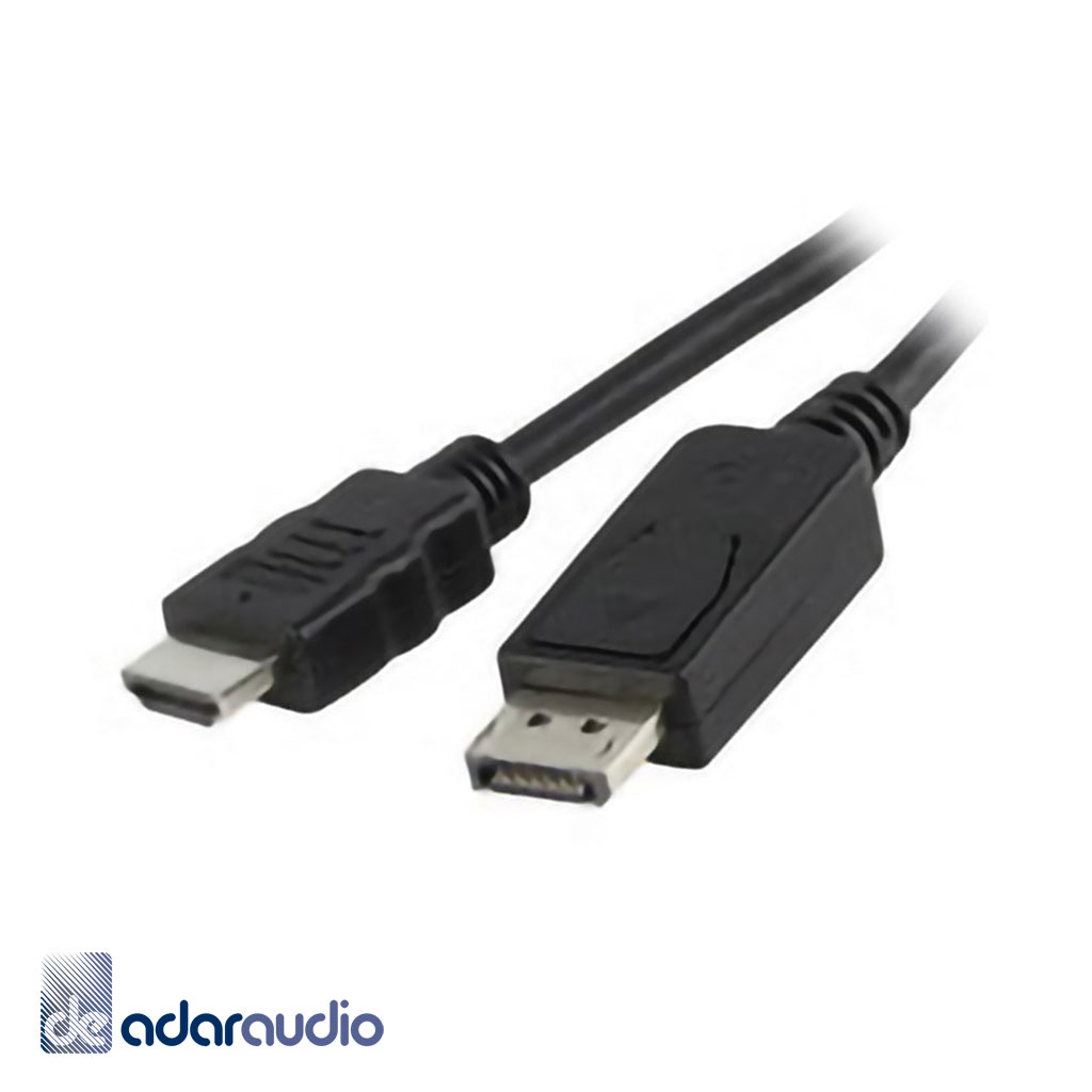 כבל DISPLAYPORT - HDMI באורך 1.8 מטר, תומך אודיו ו-1080P@60HZ