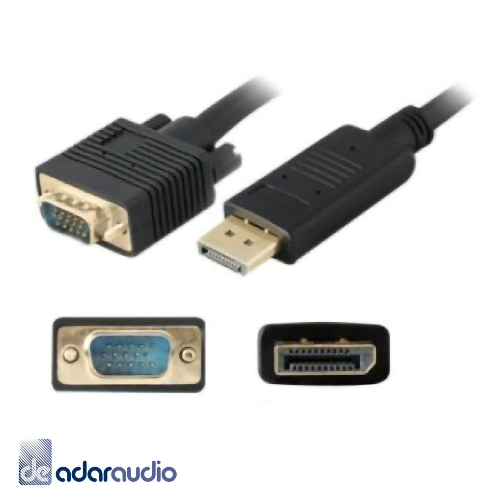 כבל DISPLAY PORT זכר - VGA זכר, 3 מטר