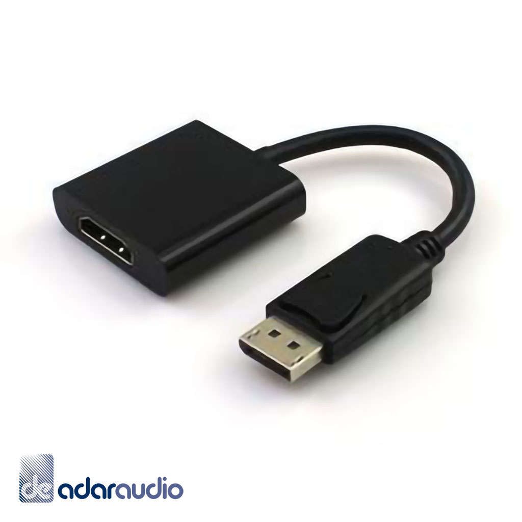 מתאם DISPLAYPORT זכר - HDMI נקבה, תומך אודיו