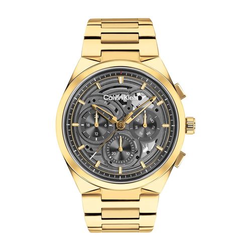 שעון Calvin Klein קלווין קליין לגבר Distinguish Skeleton דגם 25200573, לוח בגוון אפור