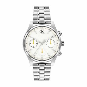 שעון Calvin Klein קלווין קליין לגבר Modern Vintage דגם 25200593 עם לוח בגוון לבן