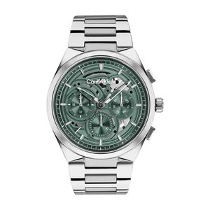 שעון Calvin Klein קלווין קליין לגבר Distinguish Skeleton דגם 25200572 עם לוח בגוון ירוק