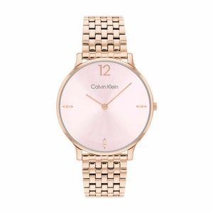 שעון Calvin Klein קלווין קליין לאישה Luxe דגם 25100170 עם לוח בגוון ורוד