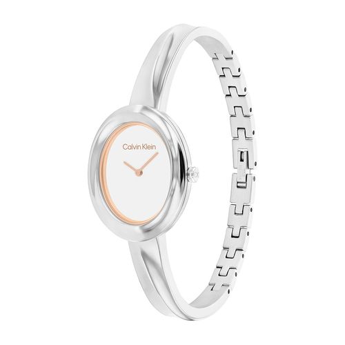 שעון Calvin Klein קלווין קליין לאישה Twisted Bezel דגם 25100055, לוח בגוון כסוף, תמונה 3