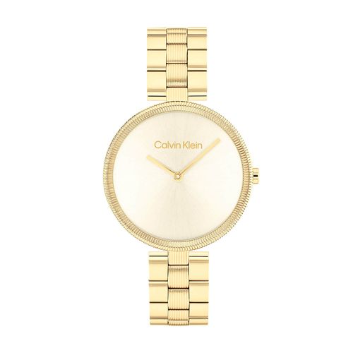 שעון Calvin Klein קלווין קליין לאישה Gleam דגם 25100014, לוח בגוון שמנת