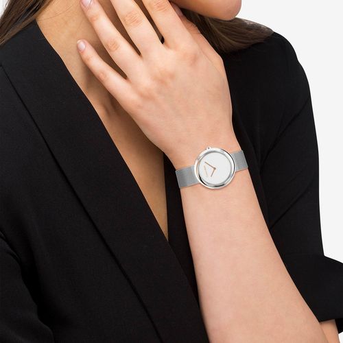 שעון Calvin Klein קלווין קליין לאישה Twisted Bezel דגם 25200011, לוח בגוון לבן, תמונה 2