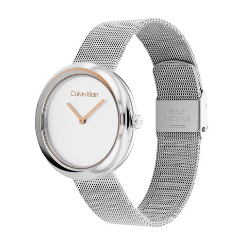 שעון Calvin Klein קלווין קליין לאישה Twisted Bezel דגם 25200011, לוח בגוון לבן, תמונה 3