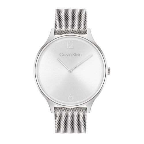 שעון Calvin Klein קלווין קליין לאישה Timeless דגם 25200001, לוח בגוון כסוף