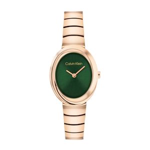 שעון Calvin Klein קלווין קליין לאישה Twisted Bezel דגם 25100148 עם לוח בגוון ירוק