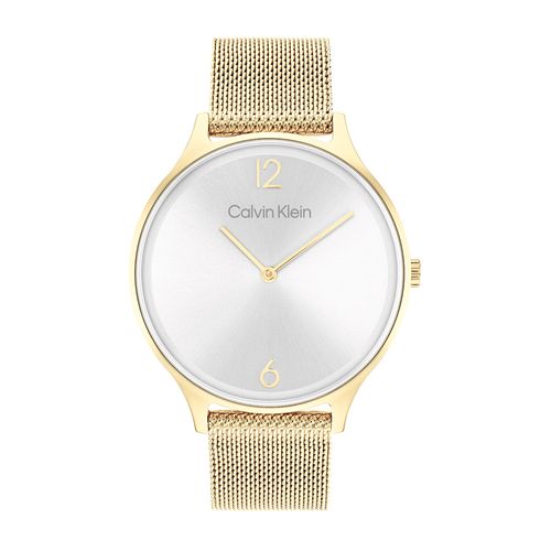 שעון Calvin Klein קלווין קליין לאישה Timeless דגם 25200003, לוח בגוון זהב