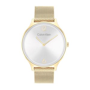 שעון Calvin Klein קלווין קליין לאישה Timeless דגם 25200003 עם לוח בגוון זהב