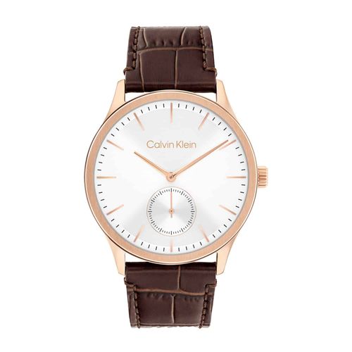 שעון Calvin Klein קלווין קליין לגבר Twisted Bezel דגם 25200553, לוח בגוון לבן