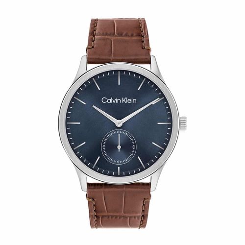 שעון Calvin Klein קלווין קליין לגבר CK Timeless דגם 25200552, לוח בגוון כחול