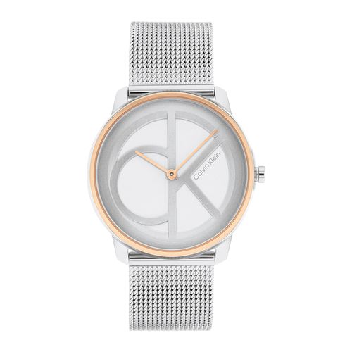 שעון Calvin Klein קלווין קליין לאישה Iconic Mesh דגם 25200033, לוח בגוון כסוף