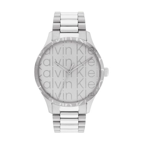 שעון Calvin Klein קלווין קליין יוניסקס לנשים ולגברים CK Iconic דגם 25200342, לוח בגוון כסוף
