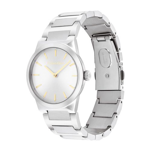 שעון Calvin Klein קלווין קליין לאישה Linear Elegance דגם 25100076, לוח בגוון לבן כסוף, תמונה 2