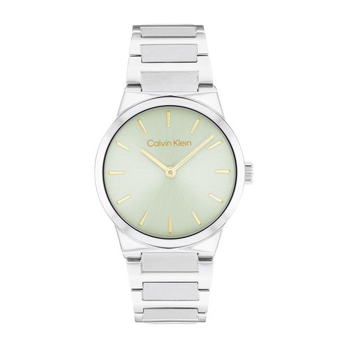 שעון Calvin Klein קלווין קליין לאישה CK LINEAR ELEGANCE דגם 25100080, לוח בגוון ירוק