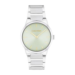 שעון Calvin Klein קלווין קליין לאישה CK LINEAR ELEGANCE דגם 25100080 עם לוח בגוון ירוק