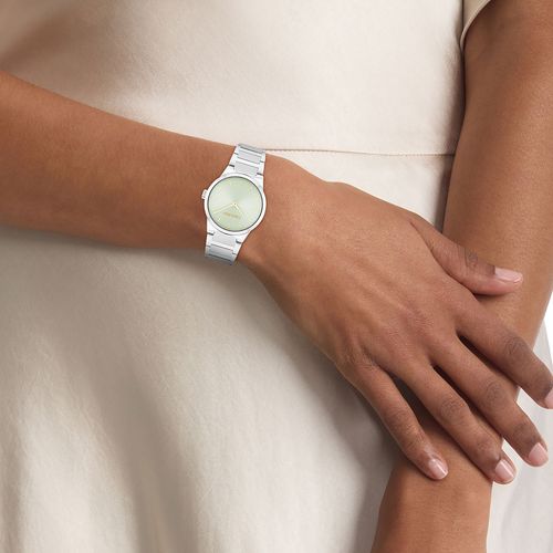 שעון Calvin Klein קלווין קליין לאישה CK LINEAR ELEGANCE דגם 25100080, לוח בגוון ירוק, תמונה 2