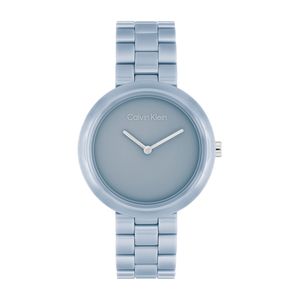 שעון Calvin Klein קלווין קליין לאישה CK PURE דגם 25100074 עם לוח בגוון תכלת