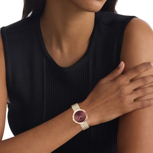 שעון Calvin Klein קלווין קליין לאישה Twisted Bezel דגם 25100067, לוח בגוון בורדו, תמונה 2
