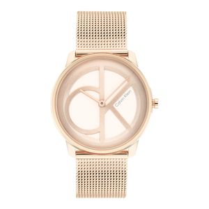 שעון Calvin Klein קלווין קליין לאישה Iconic Mesh דגם 25200035 עם לוח בגוון רוז גולד