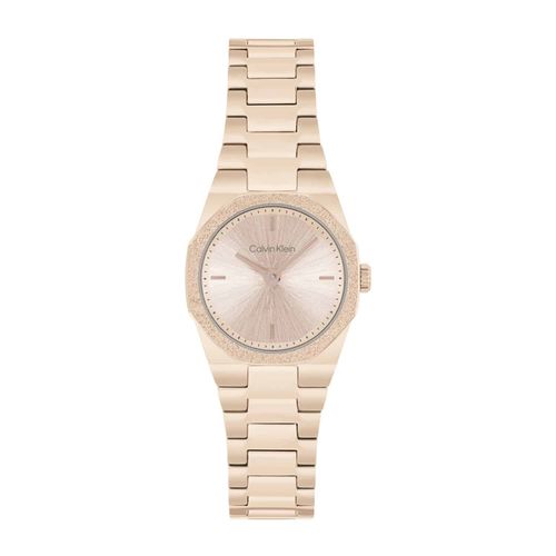 שעון Calvin Klein קלווין קליין לאישה Geometric Elegance דגם 25100144, לוח בגוון רוז גולד