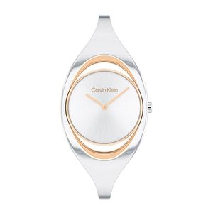 שעון Calvin Klein קלווין קליין לאישה Elation דגם 25200424 עם לוח בגוון כסוף
