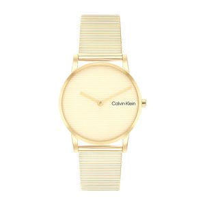 שעון Calvin Klein קלווין קליין לאישה CK FEEL דגם 25100035 עם לוח בגוון זהב