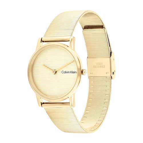 שעון Calvin Klein קלווין קליין לאישה CK FEEL דגם 25100035, לוח בגוון זהב, תמונה 3