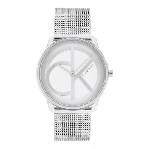 שעון Calvin Klein קלווין קליין לאישה Iconic Mesh דגם 25200032, לוח בגוון כסוף
