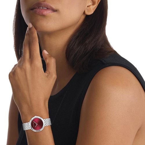 שעון Calvin Klein קלווין קליין לאישה Twisted Bezel דגם 25100064, לוח בגוון בורדו, תמונה 2