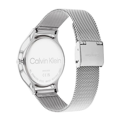 שעון Calvin Klein קלווין קליין לאישה Timeless Mesh דגם 25200007, לוח בגוון שחור ולבן, תמונה 3