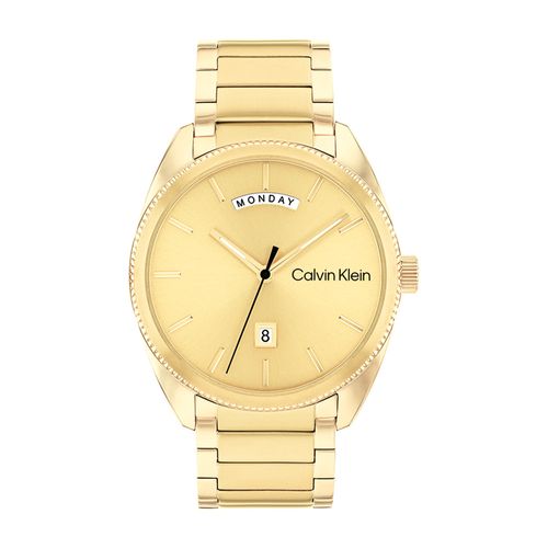 שעון Calvin Klein קלווין קליין לגבר Progress דגם 25200447, לוח בגוון זהב