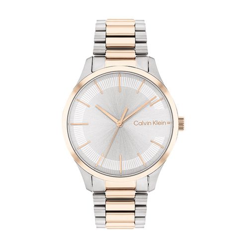 שעון Calvin Klein קלווין קליין לאישה CK Iconic דגם 25200044, לוח בגוון כסוף