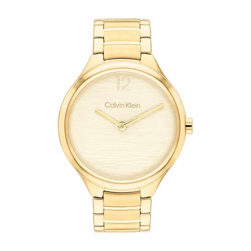 שעון Calvin Klein קלווין קליין לאישה DELIGHT דגם 25100048, לוח בגוון זהב