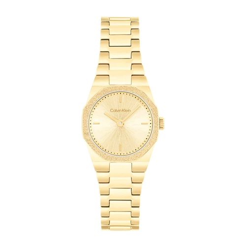 שעון Calvin Klein קלווין קליין לאישה Geometric Elegance דגם 25100142, לוח בגוון זהב