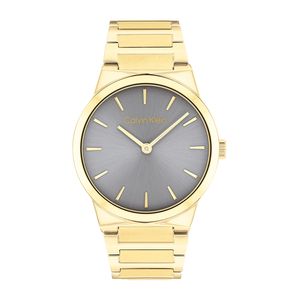 שעון Calvin Klein קלווין קליין לאישה CK LINEAR ELEGANCE דגם 25100082 עם לוח בגוון אפור