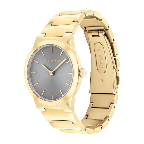 שעון Calvin Klein קלווין קליין לאישה CK LINEAR ELEGANCE דגם 25100082, לוח בגוון אפור, תמונה 3