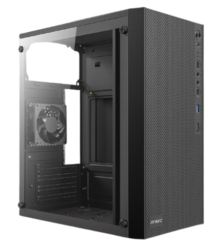 מארז | Antec ST10M TG Mini Tower | Micro-Atx Black Glass Side Panel