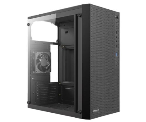 מארז | Antec ST10M TG Mini Tower | Micro-Atx Black Glass Side Panel