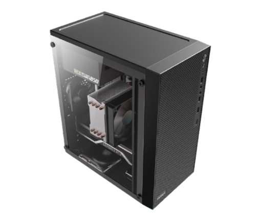 מארז | Antec ST10M TG Mini Tower | Micro-Atx Black Glass Side Panel