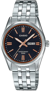 CASIO LTP-1335D-1A2 נשים עם תאריכון מלא עם יום בשבוע