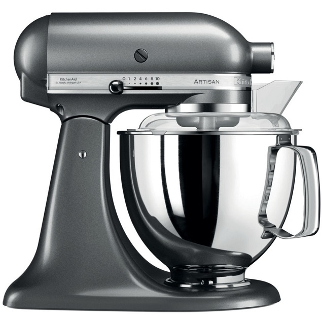 מיקסר מקצועי 2 קערות KitchenAid קיטשן אייד Artisan 5KSM175IMS פנינה כסופה