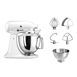 מיקסר מקצועי 2 קערות KitchenAid קיטשן אייד Artisan 5KSM175IWH לבן
